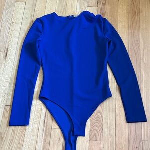 Zara Long-Sleeve Royal Blue Bodysuit